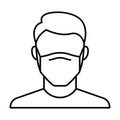 Covered your mouth Flat Style vector icon which can easily modify or edit