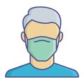 Covered your mouth Flat Style vector icon which can easily modify or edit