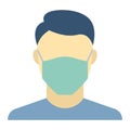 Covered your mouth Flat Style vector icon which can easily modify or edit