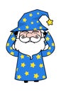 Covering Ears Wizard Cartoon