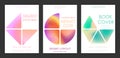 Covers with a gradient. Colorful blurring of geometric shapes