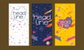 Covers with minimal design. Cool geometric backgrounds for your design. Applicable for Banners, Placards, Posters, Flyers