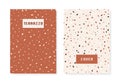 2 covers with terrazzo flooring imitation pattern.