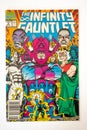 Covers of vintage Marvel Infinity Gauntlet comic