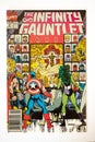 Covers of vintage Marvel Infinity Gauntlet comic