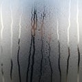 Covers a window, with water droplets forming and streaming down Royalty Free Stock Photo