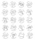 Coversation bubbles, icon icon Royalty Free Stock Photo