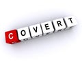 covert word block on white Royalty Free Stock Photo