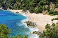 Coves of Cala Llorell beach in Tossa de Mar, Spain