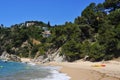 Coves of Cala Llorell in Tossa de Mar, Spain