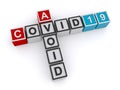 Covid19 alert word blocks Royalty Free Stock Photo