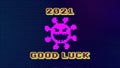 Covid-19 Arcade Game Space Invaders New Years Greeting 2021
