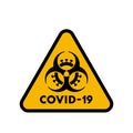 Covid-19 Biohazard combined sign Royalty Free Stock Photo