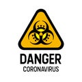 Covid-19 Biohazard combined sign Royalty Free Stock Photo