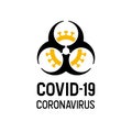 Covid-19 Biohazard combined sign Royalty Free Stock Photo