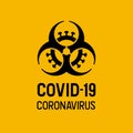 Covid-19 Biohazard combined sign Royalty Free Stock Photo