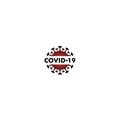 Covid-19 Biohazard warning sign. Coronavirus outbreak. Stay away from the danger zone. No entry Royalty Free Stock Photo