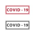 Covid 19 black and red stamp Royalty Free Stock Photo