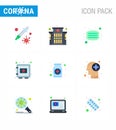 COVID19 corona virus contamination prevention. Blue icon 25 pack such as fitness, securitybox, mask, safe, medical