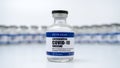 COVID-19 Corona Virus 2019-ncov Vaccine injection vials medicine drug bottles. Vaccination, immunization, testing, treatment to