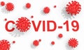 Covid-19 corona virus outbreak under the microscope, Floating pathogen respiratory influenza covid virus cells, Lung damage viru