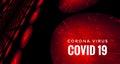 19 Corona Virus Red Header Background Dark