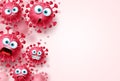 Covid-19 corona virus vector template background. Ncov corona virus background Royalty Free Stock Photo