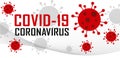 COVID-19 Coronavirus bacteria epidemic information horizontal header banner vector Royalty Free Stock Photo