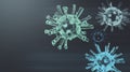 COVID-19 coronavirus banner, 3d illustration