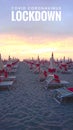 Covid Coronavirus Beach Lockdown Header Royalty Free Stock Photo