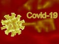 Covid-19 coronavirus cell - 3d rendering Royalty Free Stock Photo