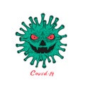 Coronavirus character vector illustration