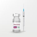 Covid-19 Coronavirus concept. vaccine vial and syringe. quarantine from Wuhan novel coronavirus. pandemic covid-19