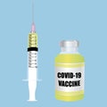 Covid-19 Coronavirus cure vaccine. vector illustration. Royalty Free Stock Photo
