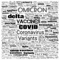 Covid-19 Coronavirus Delta Omicron Variant Abstract Background Illustration