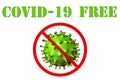 Covid 19 coronavirus free Royalty Free Stock Photo