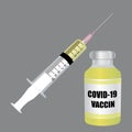 Covid-19 Coronavirus french cure vaccine. Vector illustration. Royalty Free Stock Photo