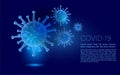 Coronavirus infection spreading pandemic background design