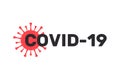 COVID-19 Coronavirus Inscription Typography Design Logo Concept. Vector illustration