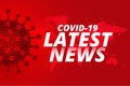 Covid19 coronavirus latest news updates background design