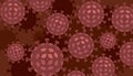 Covid-19 coronavirus macro closeup vector pattern