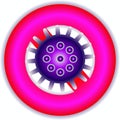 Covid 19, Coronavirus. No stop sign icon for coronavirus. The fight against coronavirus. use on gadget, phone, computer.Vector