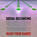 Covid-19 Outbreak Social Distancing Wash Hands Message Royalty Free Stock Photo