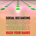 Covid-19 Coronavirus Outbreak Social Distancing Wash Hands Message Royalty Free Stock Photo