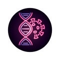 Covid 19 coronavirus pandemic pathogen contagious disease neon style icon