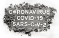 Covid-19 or coronavirus or sars-cov-2 disease virus with different names Royalty Free Stock Photo