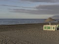 Empty beach impacted by Covid19 South of Spain Costa del Sol