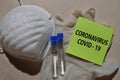 Covid-19 Coronavirus Vaccine - Test isolated on office desk. Healthcare/Medical concept Royalty Free Stock Photo