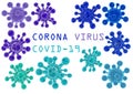 Design corona virus covid2019 monotone icon graphic background