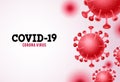 Covid-19 coronavirus vector background. Covid-19 corona virus text in white space Royalty Free Stock Photo